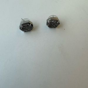 Kendra Scott silver sparkle earrings